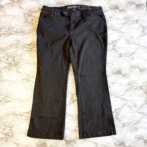 Eddie Bauer Curvy Mid-Rise Black Trouser Jeans